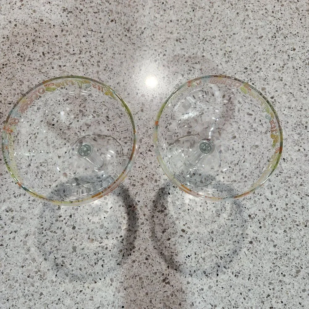 Margarita Glass Set Painted Beach Shoes, Trees Flower 'It's 5 O'Clock Somewhere'